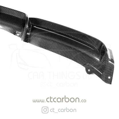 BMW 3 Series F30 F31 Carbon Fibre/Fiber Rear Diffuser - M Performance/MP Style - Single Exit Exhaust/Single Outlet - Rear Valance/Splitter B