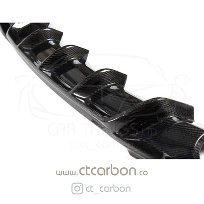 CT Carbon BMW 3 Series F30 F31 2012-2018 Carbon Fibre Rear Diffuser/Valance | M Performance / M Sport Style | Dual Outlet Twin Exit Rear Bumper Insert Splitter | Fits 330i & Twin Tip Models | Saloon & Touring Estate