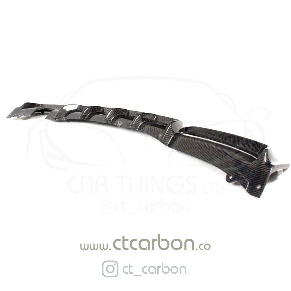 CT Carbon BMW 3 Series F30 F31 2012-2018 Carbon Fibre Rear Diffuser/Valance | M Performance / M Sport Style | Dual Outlet Twin Exit Rear Bumper Insert Splitter | Fits 330i & Twin Tip Models | Saloon & Touring Estate