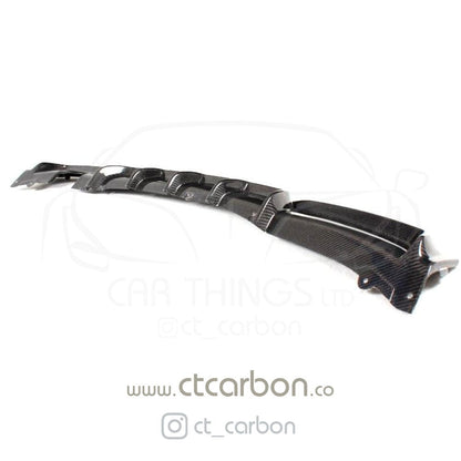 CT Carbon BMW 3 Series F30 F31 2012-2018 Carbon Fibre Rear Diffuser/Valance | M Performance / M Sport Style | Dual Outlet Twin Exit Rear Bumper Insert Splitter | Fits 330i & Twin Tip Models | Saloon & Touring Estate