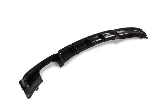 CT Carbon BMW 3 Series F30 F31 2012-2018 Carbon Fibre Rear Diffuser/Valance | M Performance / M Sport Style | Dual Outlet Twin Exit Rear Bumper Insert Splitter | Fits 330i & Twin Tip Models | Saloon & Touring Estate