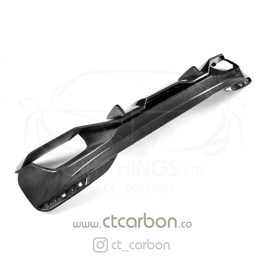 BMW 5 Series G30 M Sport Carbon Fibre Rear Diffuser – CT Style OEM+ | Rear Valance / Splitter / Apron Lower Bumper Trim Insert | Fits 2016+ Saloon | Carbon Rear Lip Upgrade