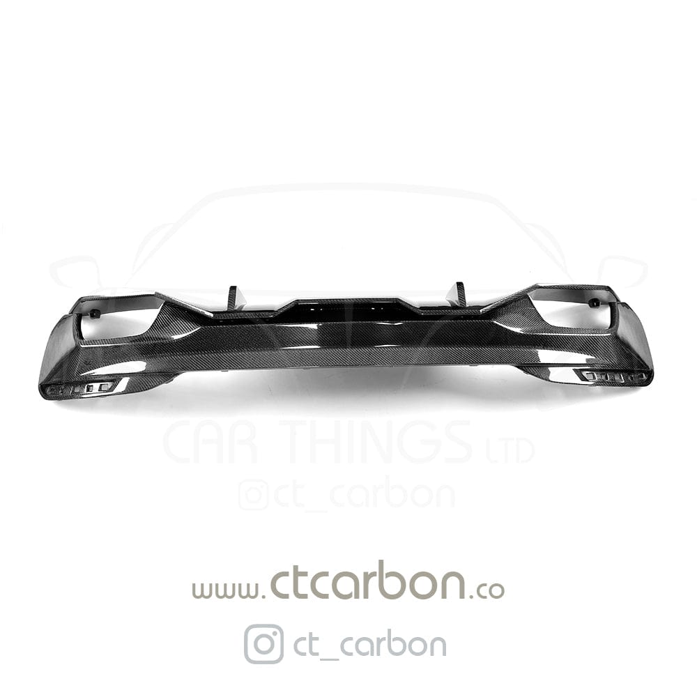 BMW 5 Series G30 M Sport Carbon Fibre Rear Diffuser – CT Style OEM+ | Rear Valance / Splitter / Apron Lower Bumper Trim Insert | Fits 2016+ Saloon | Carbon Rear Lip Upgrade