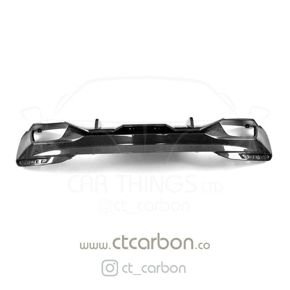 BMW 5 Series G30 M Sport Carbon Fibre Rear Diffuser – CT Style OEM+ | Rear Valance / Splitter / Apron Lower Bumper Trim Insert | Fits 2016+ Saloon | Carbon Rear Lip Upgrade
