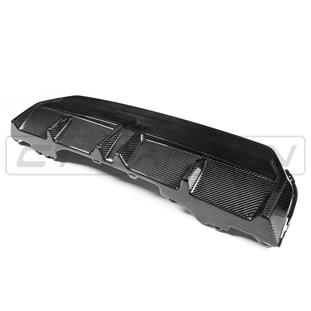 BMW 2 Series G42 Rear Diffuser / Valance / Splitter / Apron – Gloss Carbon Fibre/Fiber (Pre-Preg) – M Performance Style – CT Carbon Rear Bumper Insert for 220i 230i M240i Coupe 2022+