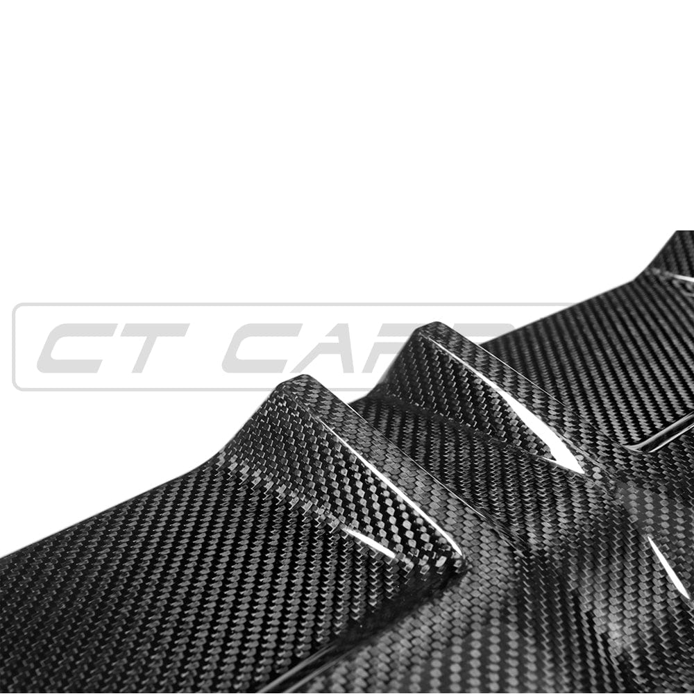 BMW 2 Series G42 Rear Diffuser / Valance / Splitter / Apron – Gloss Carbon Fibre/Fiber (Pre-Preg) – M Performance Style – CT Carbon Rear Bumper Insert for 220i 230i M240i Coupe 2022+