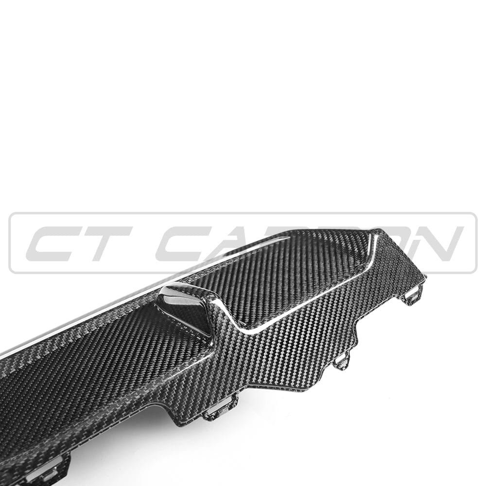 BMW 2 Series G42 Rear Diffuser / Valance / Splitter / Apron – Gloss Carbon Fibre/Fiber (Pre-Preg) – M Performance Style – CT Carbon Rear Bumper Insert for 220i 230i M240i Coupe 2022+