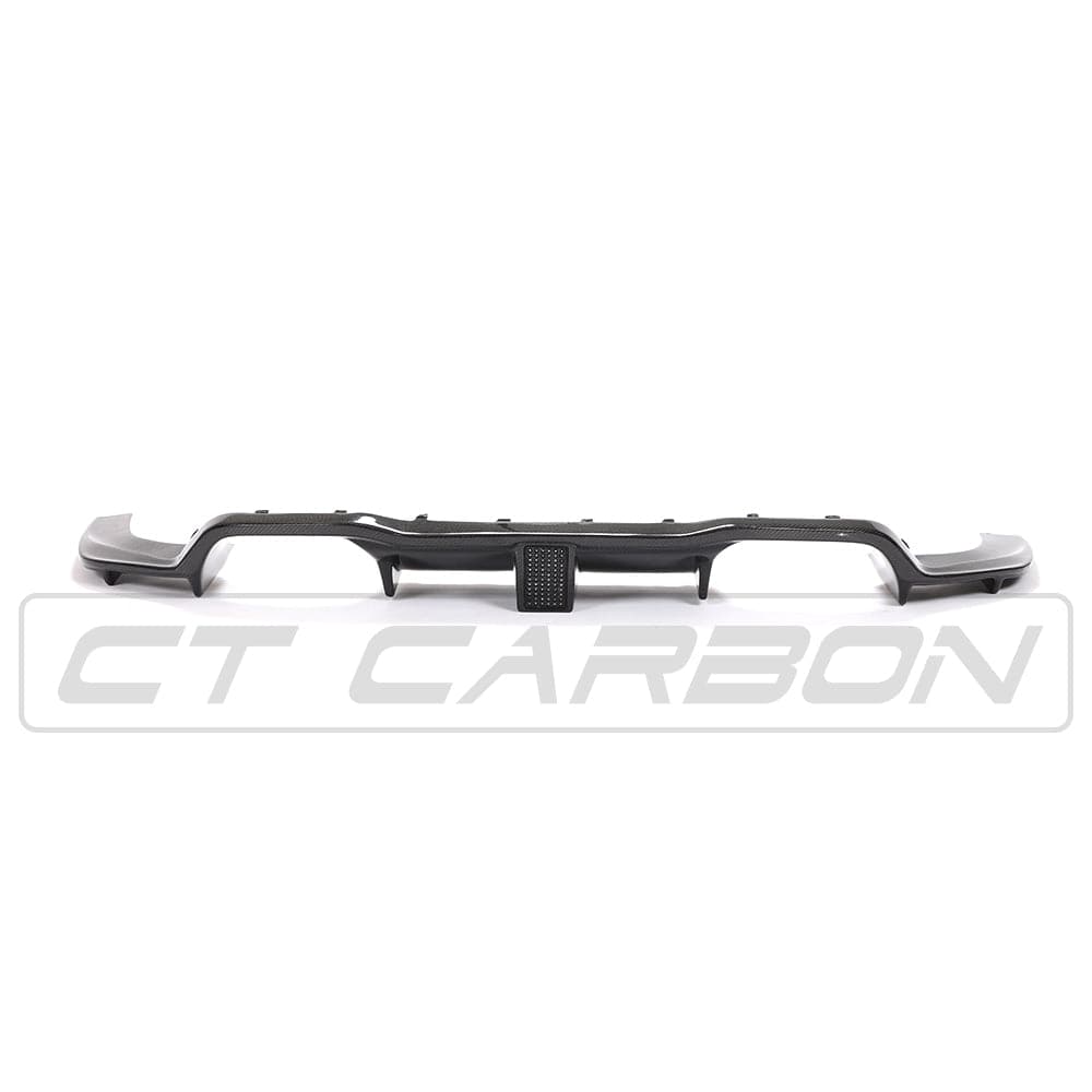 BMW F87 M2 / M2 Competition (M2C) Carbon Fibre Rear Diffuser K-Style with DTM Centre Light - CT Carbon Rear Valance / Bumper Insert - M Performance Style 2016-2021