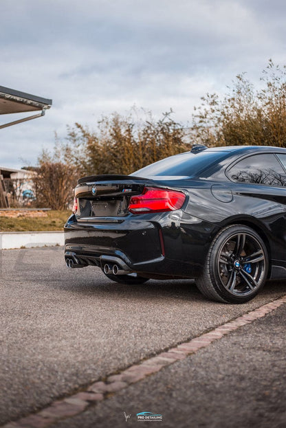 BMW M2 / M2 Competition (F87) Carbon Fibre Rear Diffuser – M Performance Style by CT Carbon | Rear Valance / Bumper Insert / Rear Splitter | Quad Exhaust Surround | OEM+ Fitment