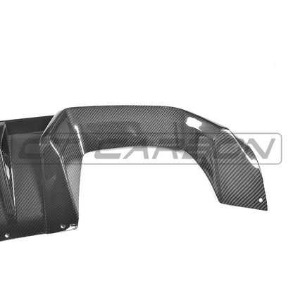 BMW M2 / M2 Competition (F87) Carbon Fibre Rear Diffuser – M Performance Style by CT Carbon | Rear Valance / Bumper Insert / Rear Splitter | Quad Exhaust Surround | OEM+ Fitment