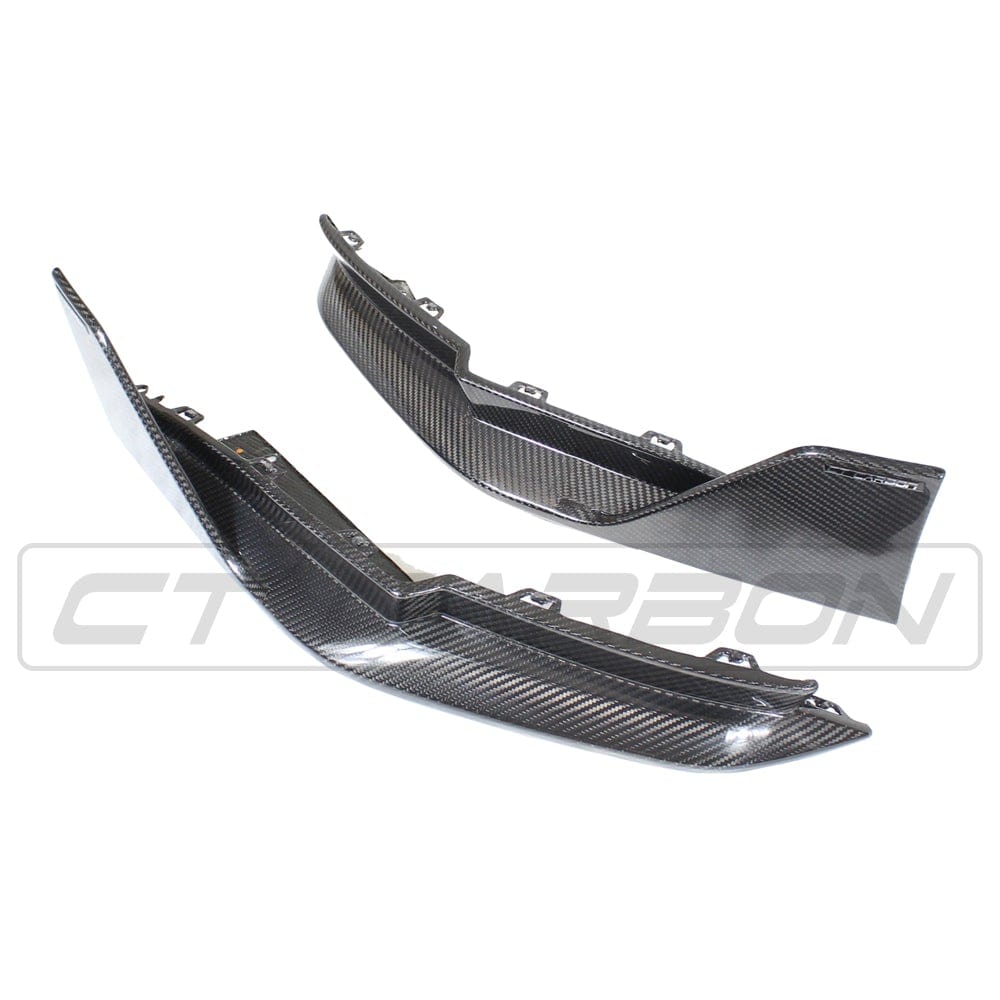 BMW M4 G82/G83 2021+ Carbon Fibre (Carbon Fiber) Rear Spats Bumper Corners Splitters – M Performance (MP) Style Pre-Preg CFRP | Rear Corner Extensions/Valance Trim/Skirt End Pieces | Coupe & Convertible | CT Carbon