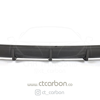BMW X5 G05 2018+ Carbon Fibre/Fiber Rear Diffuser – Gloss Carbon Rear Valance / Splitter / Lower Bumper Trim / Rear Lip Apron Insert – CT Design by CT Carbon Aftermarket Body Kit Upgrade