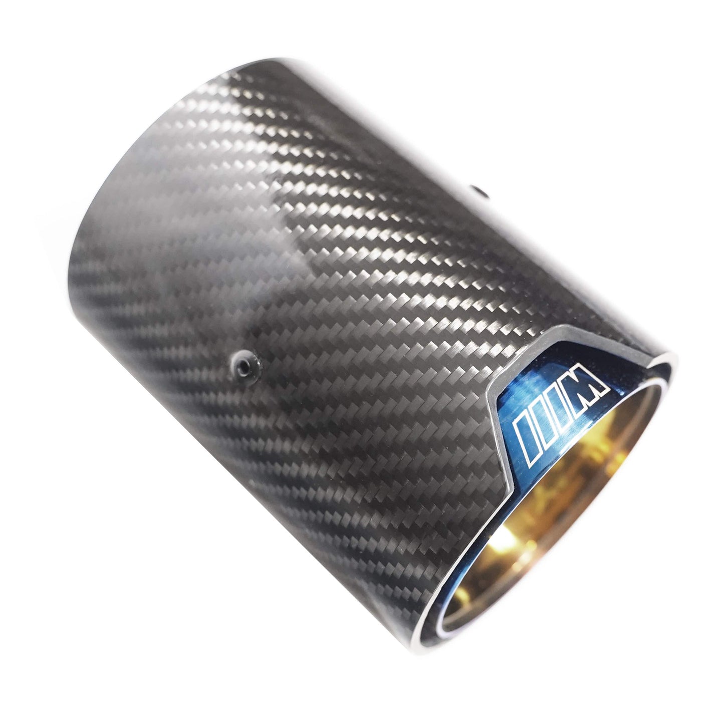 BMW F-Series CT Carbon Fibre Exhaust Tips/Tailpipe Finishers - Burnt Blue Ends Titanium-Style Muffler Tips for M135i M140i M235i M240i 335i 340i 435i 440i (F20 F21 F22 F23 F30 F31 F32 F33, N55/B58) - Set of 2