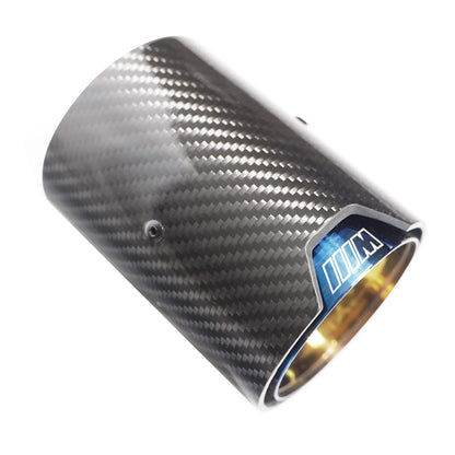 CT Carbon BMW Carbon Fibre Exhaust Tips - Burnt Blue Titanium Style Tailpipe/Muffler Tip Trims/Finishers (Pair/Set of 2) for M135i M140i M235i M240i 335i 340i 435i 440i | F20 F21 F22 F23 F30 F31 F32 F33 N55 B58