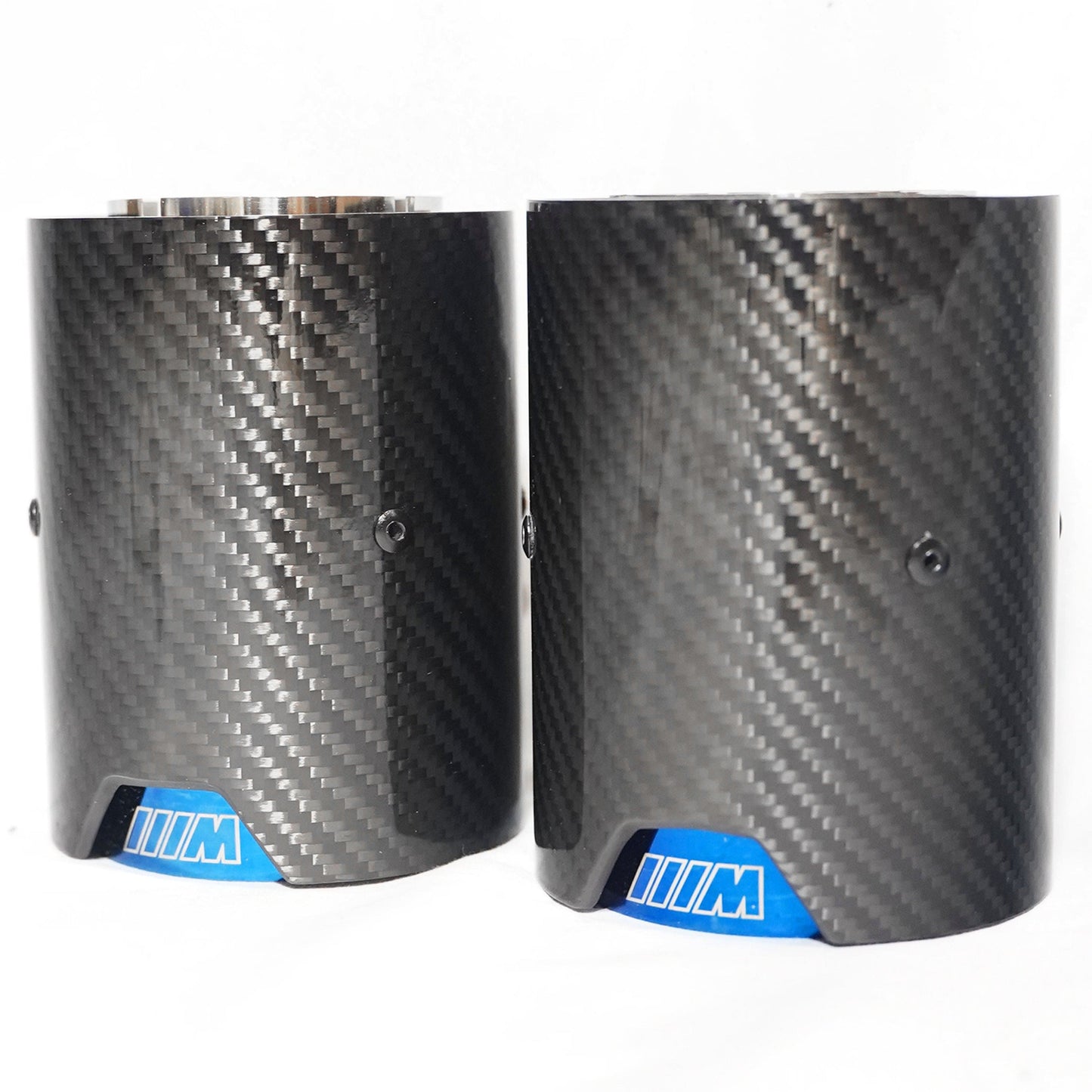 BMW F-Series CT Carbon Fibre Exhaust Tips/Tailpipe Finishers - Burnt Blue Ends Titanium-Style Muffler Tips for M135i M140i M235i M240i 335i 340i 435i 440i (F20 F21 F22 F23 F30 F31 F32 F33, N55/B58) - Set of 2