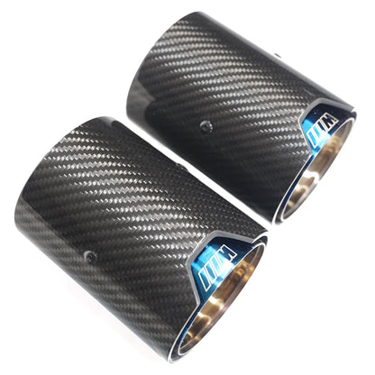 CT Carbon BMW Carbon Fibre Exhaust Tips - Burnt Blue Titanium Style Tailpipe/Muffler Tip Trims/Finishers (Pair/Set of 2) for M135i M140i M235i M240i 335i 340i 435i 440i | F20 F21 F22 F23 F30 F31 F32 F33 N55 B58