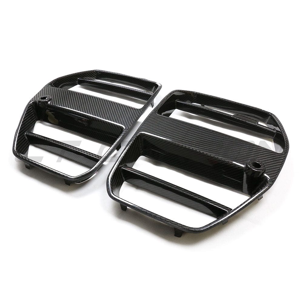 BMW G80 G81 M3 / G82 G83 M4 Carbon Fibre/Fiber Front End Pack V3 – MP Style Front Lip Splitter, Air Ducts, GT Kidney Grille (ACC) – Front Bumper Aero Kit 2021+ Touring & Convertible