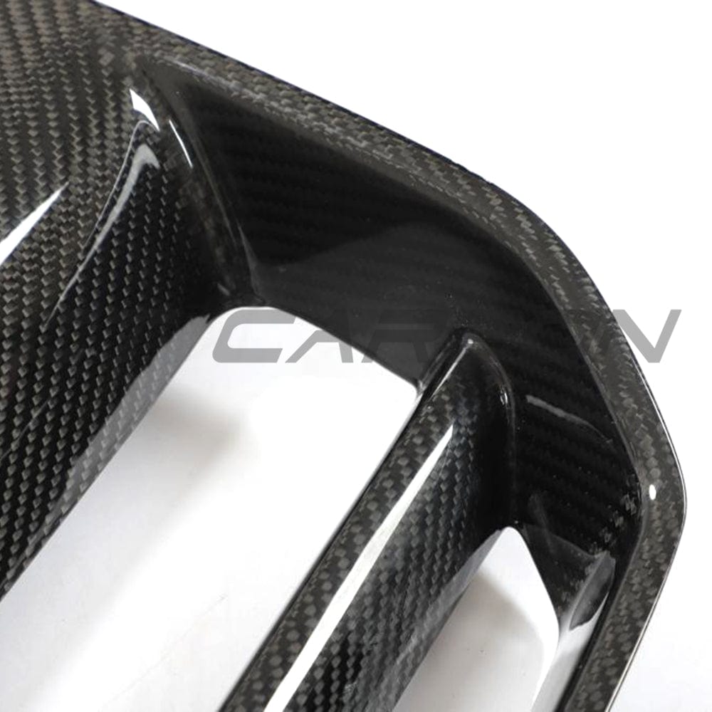 BMW M3/M4 G80 G81 G82 G83 2021+ Carbon Fibre/Fiber Front End Kit V3 - M Performance Style Splitter/Lip, Front Ducts, GT Centre/Center Kidney Grill/Grille - ACC Radar Compatible G8X Aero Body Styling Pack