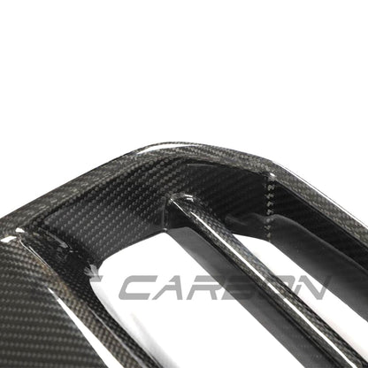 BMW M3/M4 G8X (G80 G81 G82 G83) Carbon Fibre (Fiber) Front End Kit V4 w/ ACC | GT Kidney Grille/Grill, VS Front Lip Splitter, MP Lower Bumper Ducts | Radar Adaptive Cruise Compatible Front Bumper Aero Body Kit 2021+