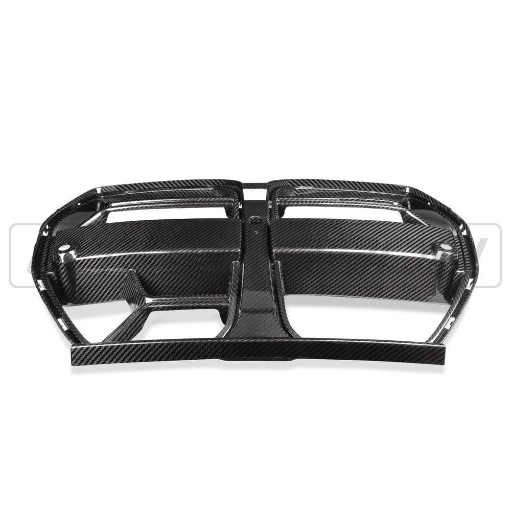 BMW M3/M4 G80 G81 G82 G83 Carbon Fibre Front End Kit V5 – Front Splitter/Lip Spoiler, M Performance Style Air Ducts & CSL Style Kidney Grille (ACC / Active Cruise Control Compatible) – G8X Front Bumper Aero Pack