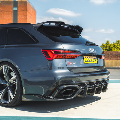 Audi RS6 C8 Avant 2019+ Full Carbon Fibre/Fiber Body Kit | CT Design Aero Pack | Front Splitter, Rear Diffuser, Side Skirts, Tailgate/Boot Spoiler | RS6 Estate Wagon Exterior Styling (UK)