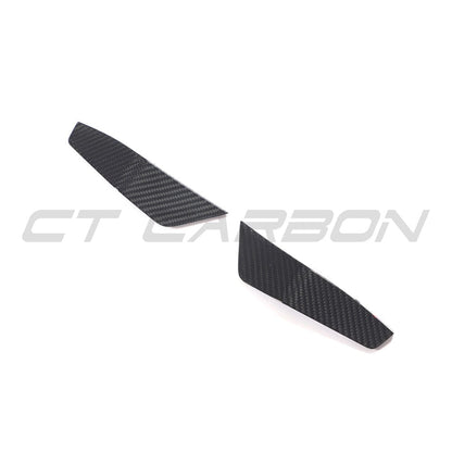 Audi RS6 Avant C8 / RS7 C8 Carbon Fibre Front Bumper Canards – Winglets, Dive Planes, Bumper Fins, Aero Flicks (2019-2025) | Pre-Preg Carbon | CT Carbon