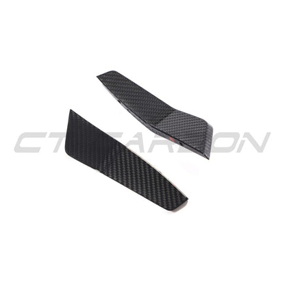 Audi RS6 Avant C8 / RS7 C8 Carbon Fibre Front Bumper Canards – Winglets, Dive Planes, Bumper Fins, Aero Flicks (2019-2025) | Pre-Preg Carbon | CT Carbon