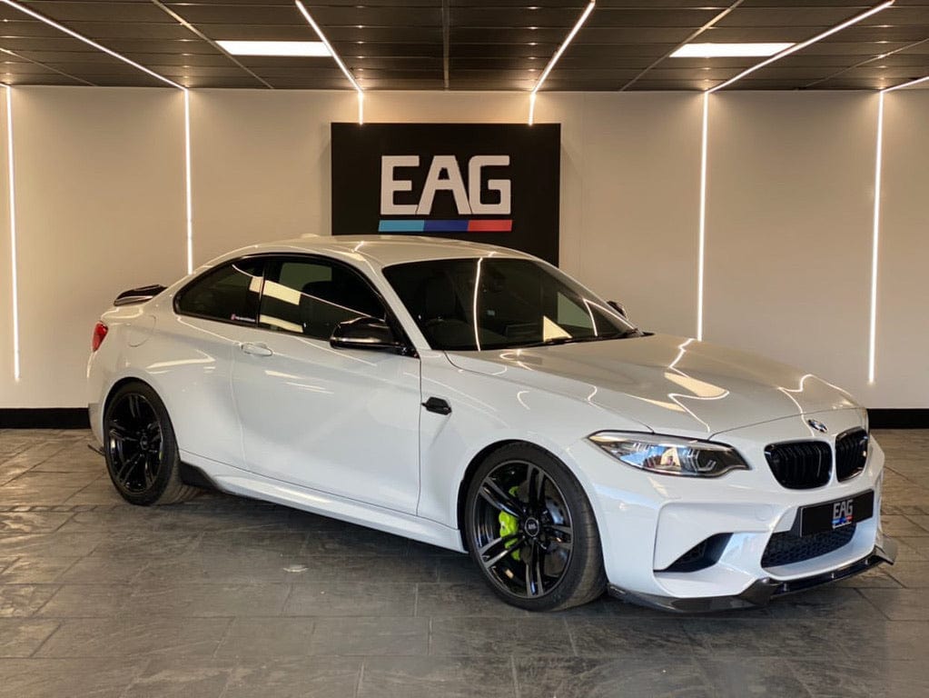 BMW M2 F87 (2016-2018 Pre-LCI) Full Carbon Fibre/Fiber Body Kit - V Style Aero Pack: Front Lip Splitter, Side Skirt Extensions, Rear Diffuser, Boot/Trunk Lip Spoiler - M Performance/M4 Style - OG M2 (Not Competition) - CT Carbon