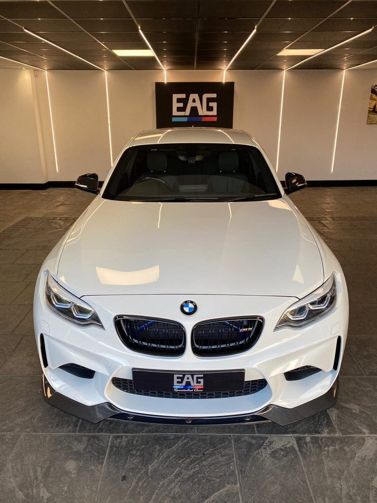 BMW M2 F87 (2016-2018 Pre-LCI) Full Carbon Fibre/Fiber Body Kit - V Style Aero Pack: Front Lip Splitter, Side Skirt Extensions, Rear Diffuser, Boot/Trunk Lip Spoiler - M Performance/M4 Style - OG M2 (Not Competition) - CT Carbon