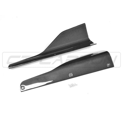 BMW M2 F87 (2016-2018 Pre-LCI) Full Carbon Fibre/Fiber Body Kit - V Style Aero Pack: Front Lip Splitter, Side Skirt Extensions, Rear Diffuser, Boot/Trunk Lip Spoiler - M Performance/M4 Style - OG M2 (Not Competition) - CT Carbon