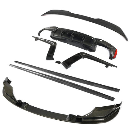 BMW M5 F90 Pre-LCI Full Carbon Fibre (Fiber) Body Kit – 3D Design Style Aero Pack by CT Carbon | Front Lip Splitter, Side Skirts (MP Style), Rear Diffuser, Boot Spoiler | 2017–2020 Saloon/Sedan