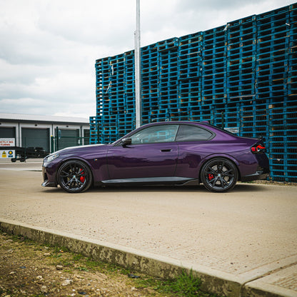 BMW 2 Series G42 Coupe Carbon Fibre (Fiber) Body Kit - Front Splitter, Side Skirts, Rear Diffuser & V-Style Ducktail Spoiler - 2022+ M240i/M Sport - Pre-Preg Dry Carbon Aero Styling Pack by CT Carbon