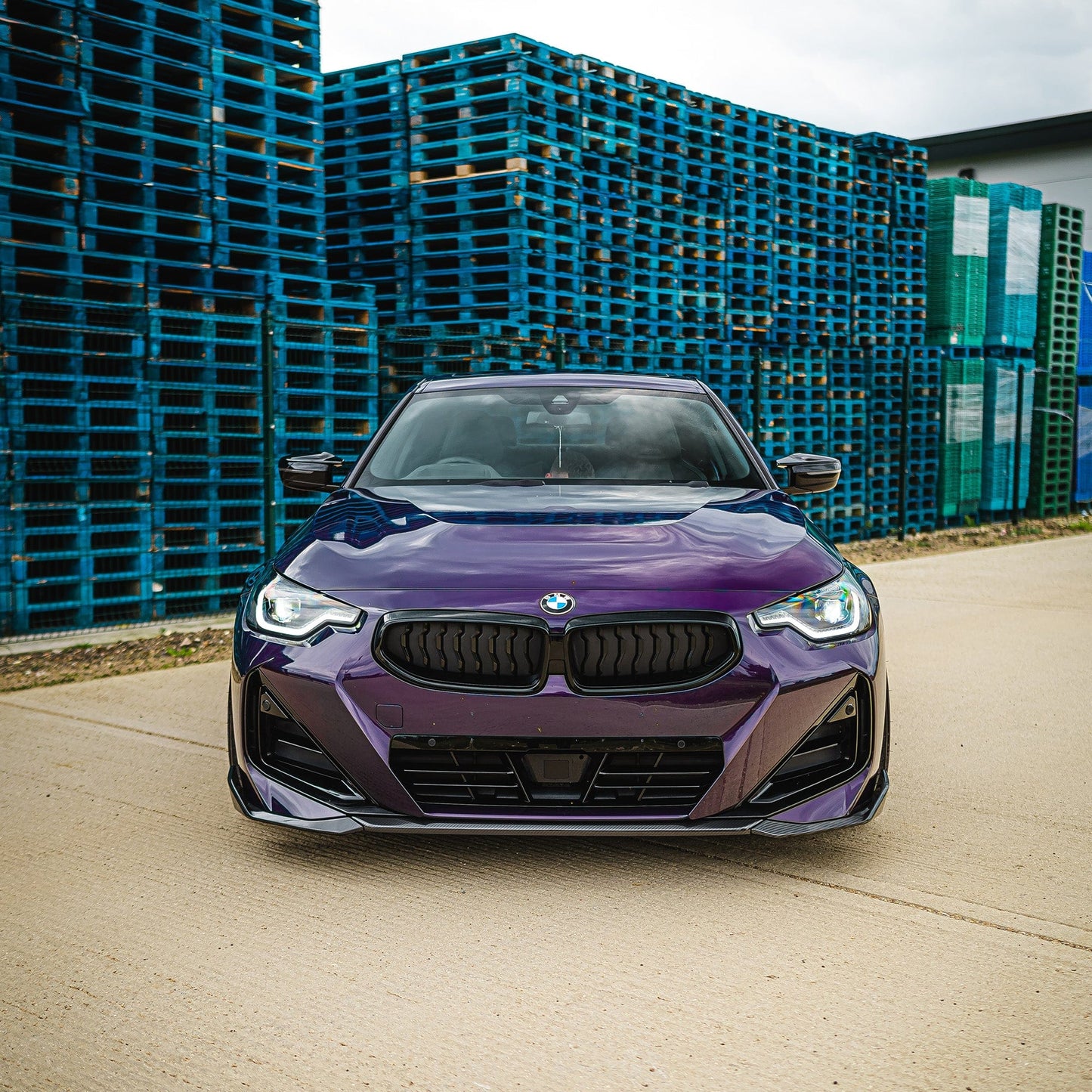 BMW 2 Series G42 Coupe Carbon Fibre (Fiber) Body Kit - Front Splitter, Side Skirts, Rear Diffuser & V-Style Ducktail Spoiler - 2022+ M240i/M Sport - Pre-Preg Dry Carbon Aero Styling Pack by CT Carbon