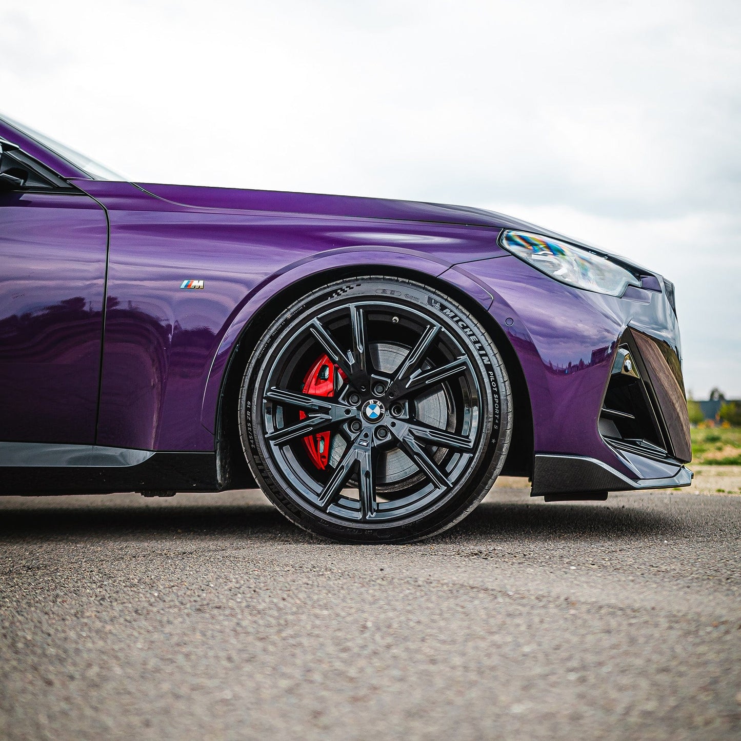 BMW 2 Series G42 Coupe Carbon Fibre (Fiber) Body Kit - Front Splitter, Side Skirts, Rear Diffuser & V-Style Ducktail Spoiler - 2022+ M240i/M Sport - Pre-Preg Dry Carbon Aero Styling Pack by CT Carbon