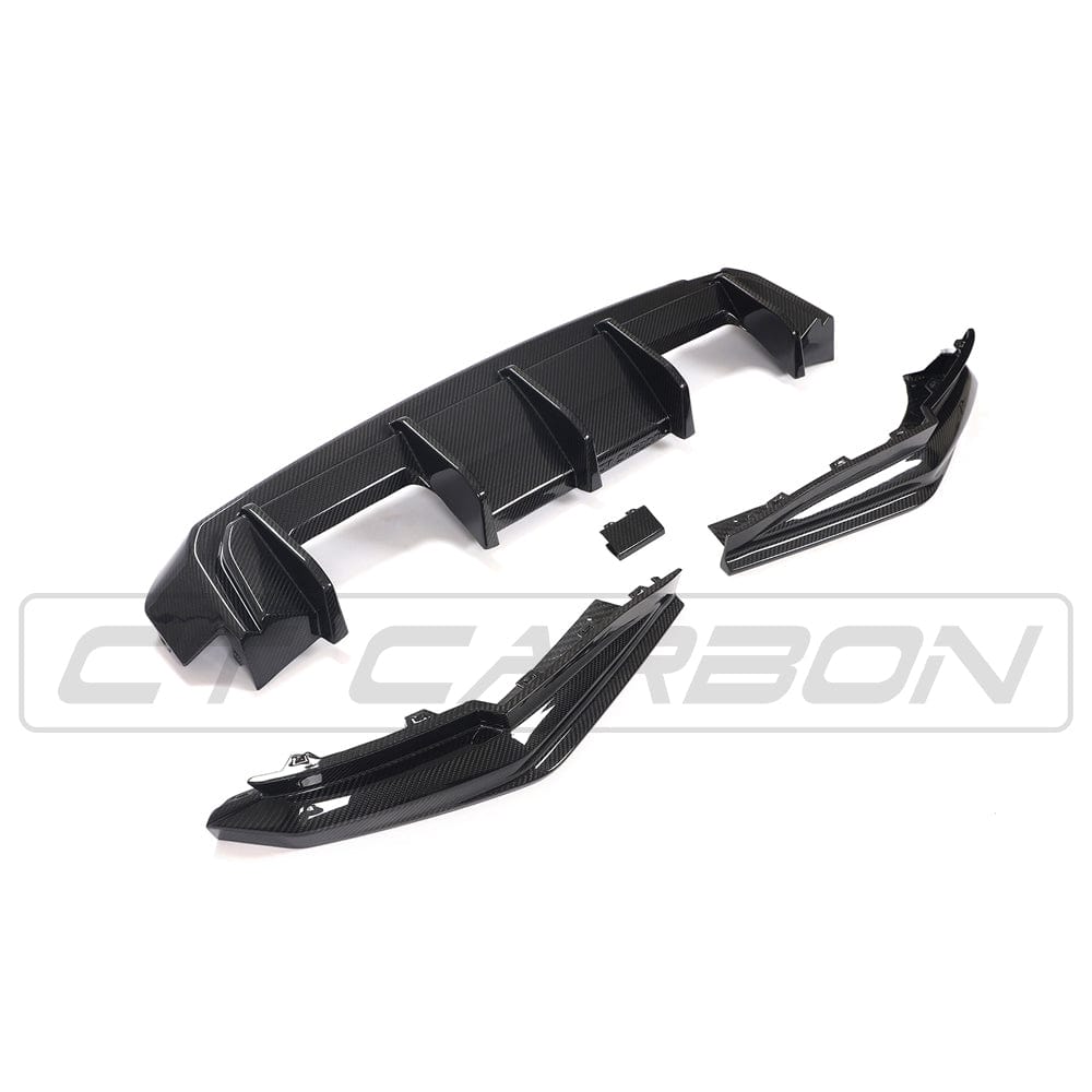 BMW M4 G82 2021-2025 Carbon Fibre/Fiber Body Kit – CT Design V2 Complete Aero Pack: Front Lip Splitter, Side Skirt Extensions, Ducktail Boot/Trunk Spoiler, Rear Diffuser – Pre-Preg Carbon, OEM Fit, M4 Competition Coupe