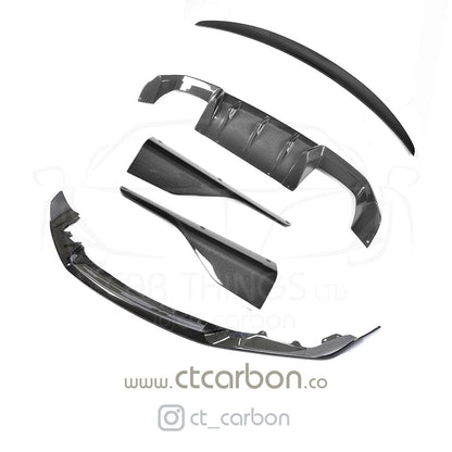 BMW M2 F87 N55 2015-2018 Carbon Fibre/Fiber Full Body Kit – CT Carbon M Performance Style Aero Kit (Front Lip/Splitter, Side Skirts, Rear Diffuser, Boot Spoiler) – Original M2 Pre-Competition