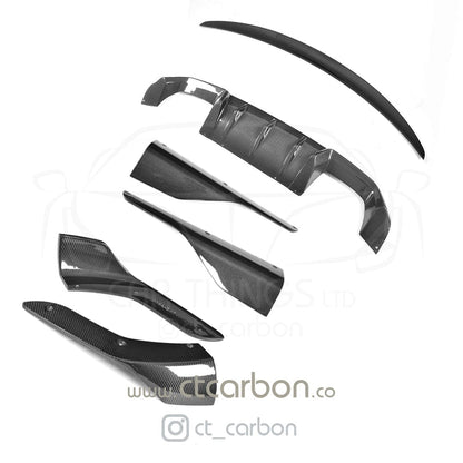 BMW M2 & M2 Competition (M2C) F87 Carbon Fibre Body Kit/Bodykit – M Performance/MP Style Aero Kit/Pack | Front Lip Splitter, Side Skirts, Rear Diffuser, Boot/Trunk Spoiler – Full Carbon Fiber Exterior Upgrade 2015–2021 | CT Carbon