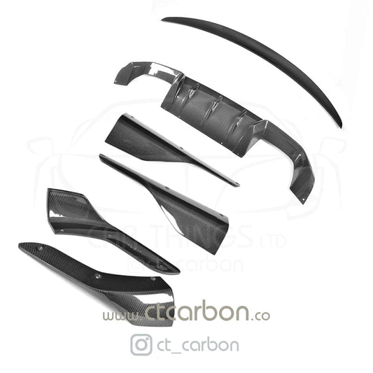 BMW M2 F87 & M2 Competition (M2C) Carbon Body Kit - M Performance / MP Style - Full Aero Pack: Front Lip Splitter, Side Skirts, Rear Diffuser, Boot/Trunk Spoiler - 2015-2021 - Carbon Fibre/Fiber Styling Upgrade