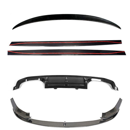 BMW M3 F80 Carbon Fibre Body Kit 2014-2020 – M Performance / MP Style Full Aero Pack by CT Carbon | Front Splitter, Side Skirt Extensions, Rear Diffuser, Boot/Trunk Lip Spoiler | Saloon/Sedan Carbon Fiber Styling Upgrade