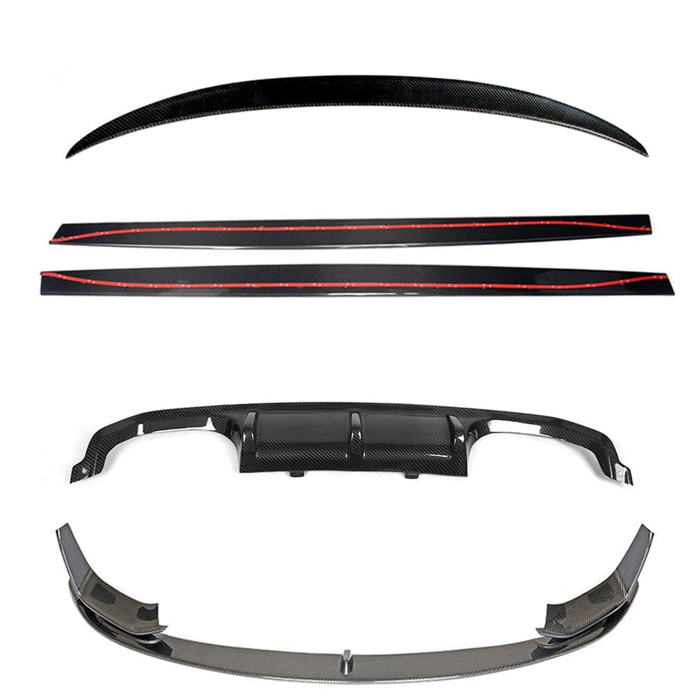 BMW M3 F80 Carbon Fiber Body Kit 2014-2020 – M Performance/MP Style Aero Pack by CT Carbon | Full Exterior Kit for Saloon/Sedan: Front Lip Splitter, Side Skirts, Rear Diffuser & Spoiler – Real Carbon Fibre Upgrade, OE-Fit