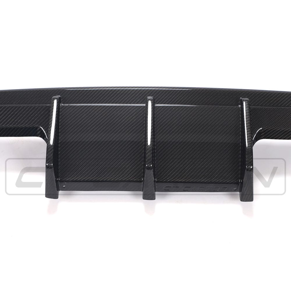 BMW M3 G80 G81 G8X Carbon Fibre/Fiber Rear Bumper Diffuser – CT Design Style Performance Rear Valance Splitter Insert, Pre-Preg High Gloss, 2021+ Saloon & Touring