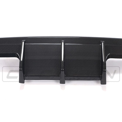 BMW M3 G80 G81 G8X Carbon Fibre/Fiber Rear Bumper Diffuser – CT Design Style Performance Rear Valance Splitter Insert, Pre-Preg High Gloss, 2021+ Saloon & Touring