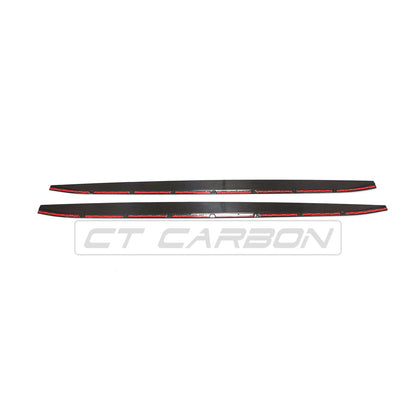 BMW M3 G80/G81 (G-Series) Pre-Preg Carbon Fibre/Carbon Fiber Side Skirt Extensions | CT Design CT Style Rocker/Sill Extensions, Side Splitters Aero Blades Body Kit | Fits 2021+ Saloon/Sedan & Touring/Wagon