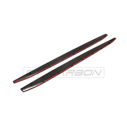 BMW M3 G80/G81 (G-Series) Pre-Preg Carbon Fibre/Carbon Fiber Side Skirt Extensions | CT Design CT Style Rocker/Sill Extensions, Side Splitters Aero Blades Body Kit | Fits 2021+ Saloon/Sedan & Touring/Wagon