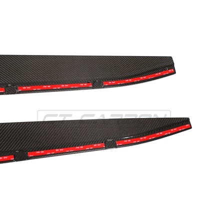 BMW M3 G80/G81 (G-Series) Pre-Preg Carbon Fibre/Carbon Fiber Side Skirt Extensions | CT Design CT Style Rocker/Sill Extensions, Side Splitters Aero Blades Body Kit | Fits 2021+ Saloon/Sedan & Touring/Wagon