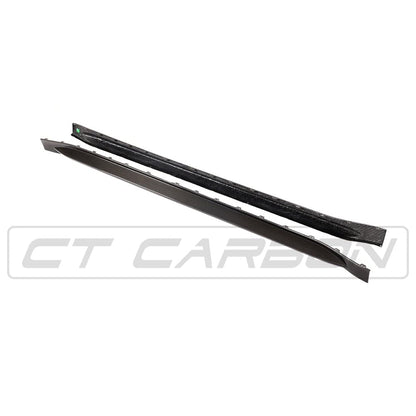 BMW M3 G80/G81 2021+ Carbon Fibre Side Skirts / Side Sills / Side Blades – Pre-Preg Dry Carbon Rocker Panel Extensions, OEM+ Direct Replacement Aero Skirts for Saloon & Touring