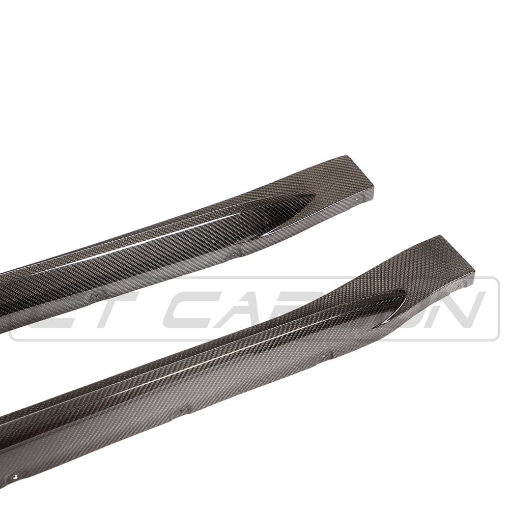 BMW M3 G80/G81 Carbon Fibre Side Skirts & Side Skirt Extensions – CT Design Replacement Rocker Trims, Sill Extensions, Side Blades, Carbon Rocker Panels – 2021+ Saloon/Sedan & Touring