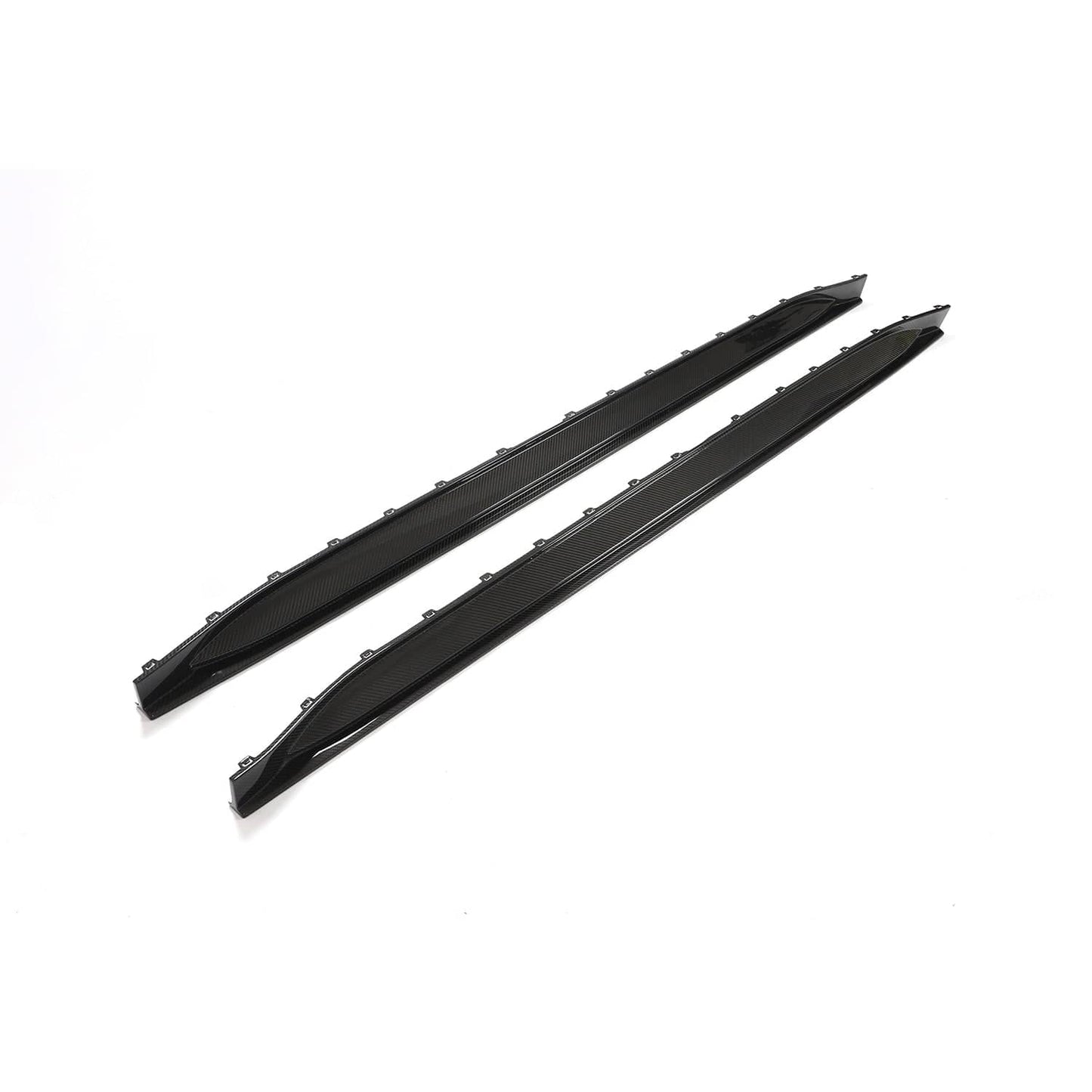 BMW M3 G80/G81 Carbon Fibre/Fiber Side Skirts – CT Design V2 Rocker Panel/Sill Replacement Side Blades (G8X Saloon/Touring 2021+) Pre-Preg Carbon Body Kit Side Skirt Extensions, Side Splitters
