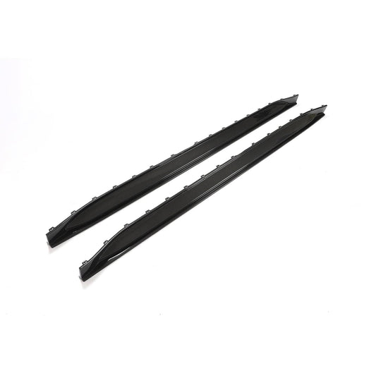 BMW M3 G80/G81 Carbon Fibre/Fiber Side Skirts – CT Design V2 Rocker Panel/Sill Replacement Side Blades (G8X Saloon/Touring 2021+) Pre-Preg Carbon Body Kit Side Skirt Extensions, Side Splitters