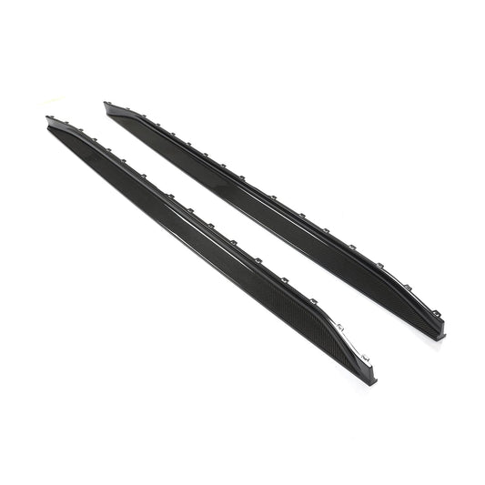 CT Carbon Pre-Preg Carbon Fibre/Carbon Fiber Side Skirt Replacement V3 for BMW M3 G80 Saloon (2021+) & G81 Touring (2022+) – Aero Sills, Side Skirt Extensions, Side Blades, Rocker Panel/Sill Extensions (Dry Carbon)